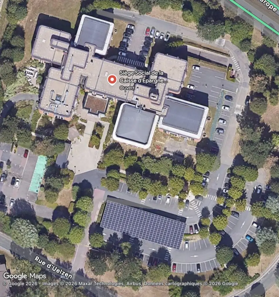 Ombriere du parking de la Caisse d'Epargne à Bois-Guillaume